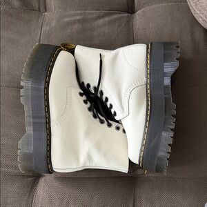 Doc Marten 1460 Pascal Max White Leather Platform Boots